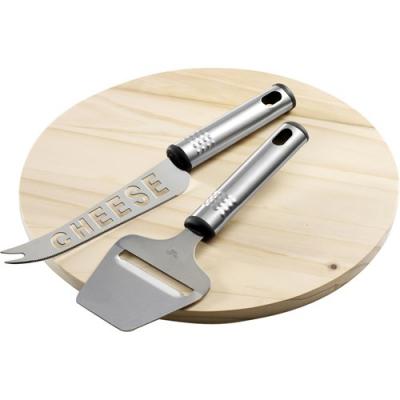 Image of Promotional Wooden Cheese Board And Knife Gift Set