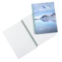 Image of Full Colour Printed Eco Notebook With Your Bespoke Design A4 & A4 Pale Blue Spiral
