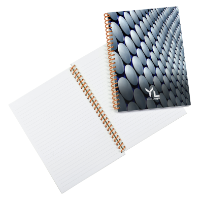 Image of Promotional Eco Notebooks A4 & A5 Bespoke Branded With Vegan Ink Neon Amber Spiral