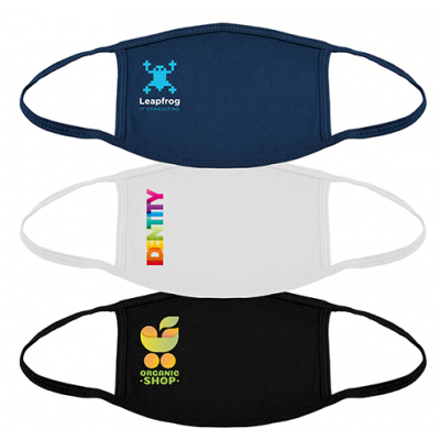 Image of Promotional Reusable Face Mask 100% Cotton Full Colour Printed