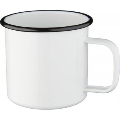Image of Promotional Enamel Mug Vintage Style Camping Mug  White
