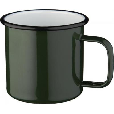 Image of Promotional Enamel Mug Vintage Style Camping Mug Green
