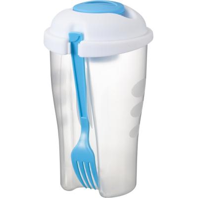 Image of Promotional Reusable One The Go Salad Container With Fork And Dressing Pot