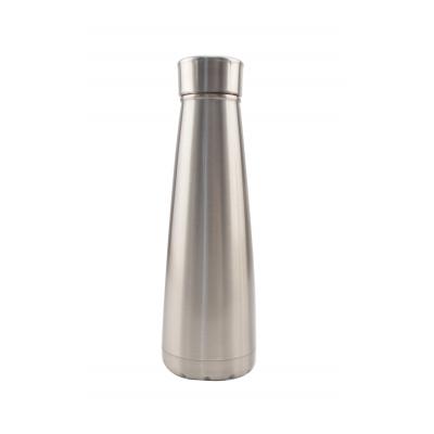 Image of Printed Reusable Vacuum Bottle Double Walled Insulated Travel Bottle Silver