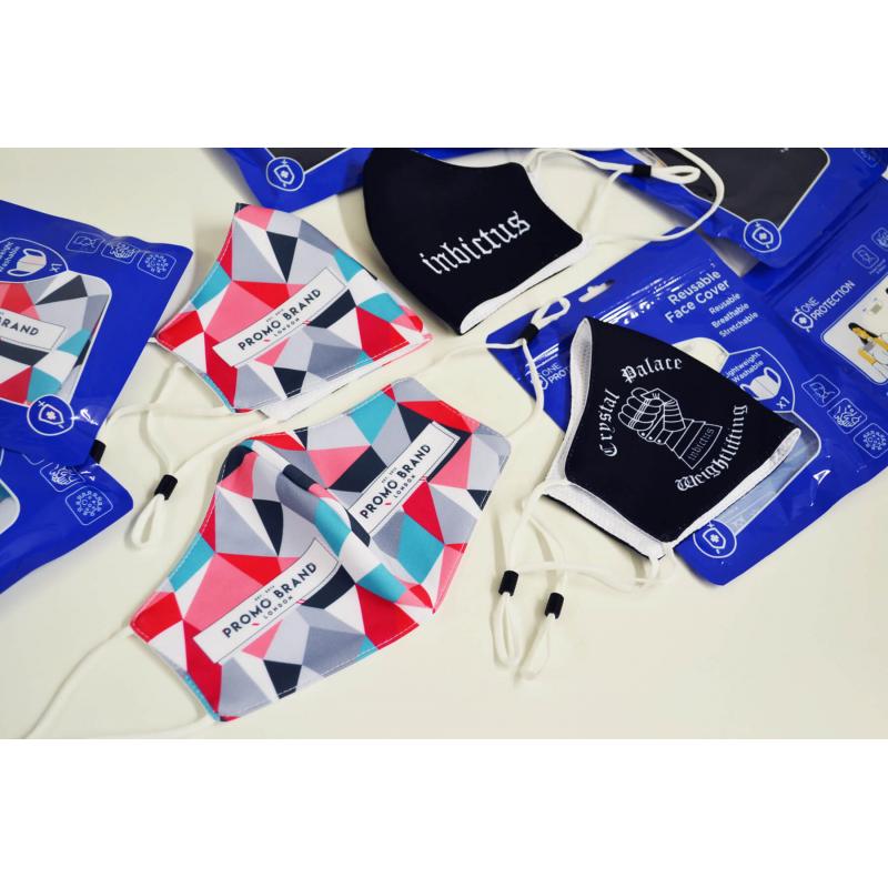 Image of Promotional Face Mask With Your Bespoke Design Ideal For Staff Workwear.