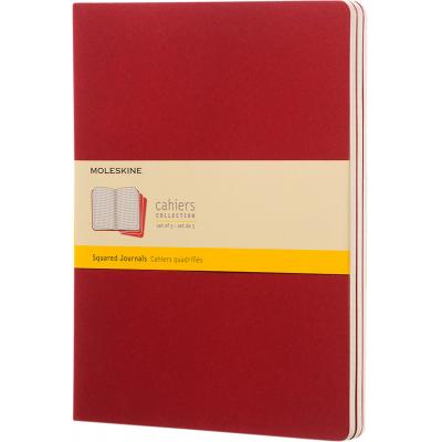 Image of Embossed Promotional Moleskine Cahier Journal Notebook XL Squared Paper