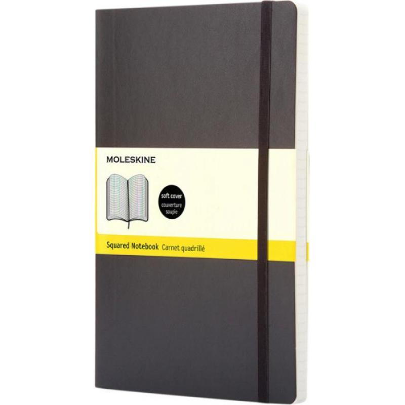 Image of Branded Moleskine Classic Pocket Notebook With Soft Cover And Squared Paper