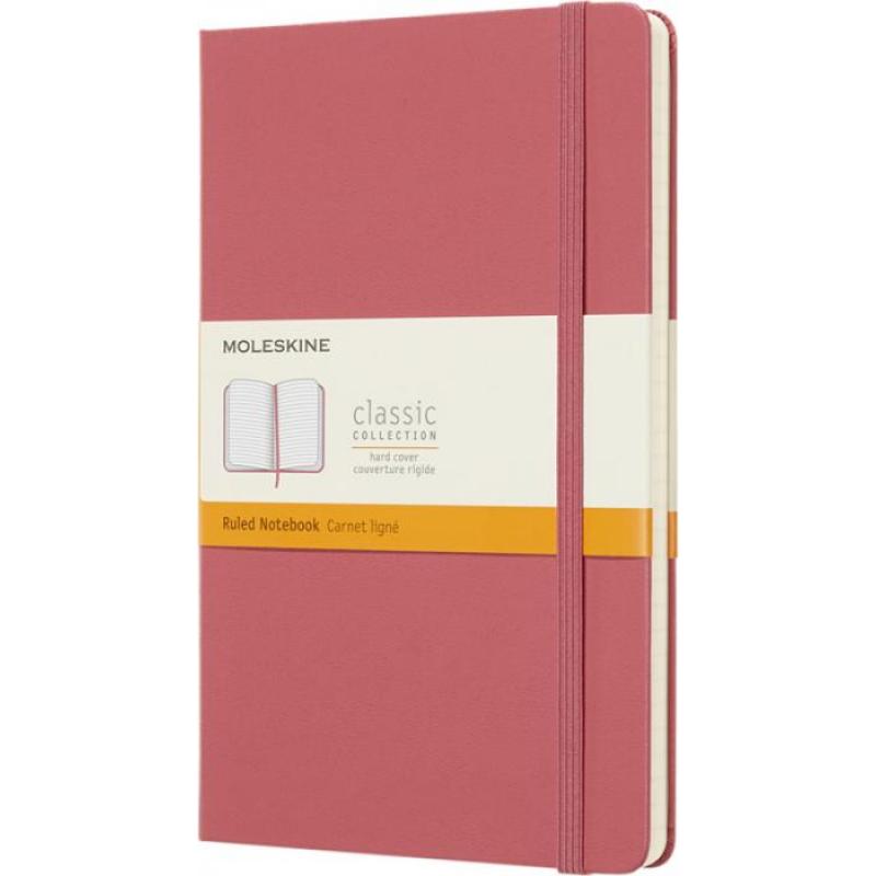 Image of Promotional Moleskine Large Classic Note Book With Hard Cover And Ruled Pages Pink