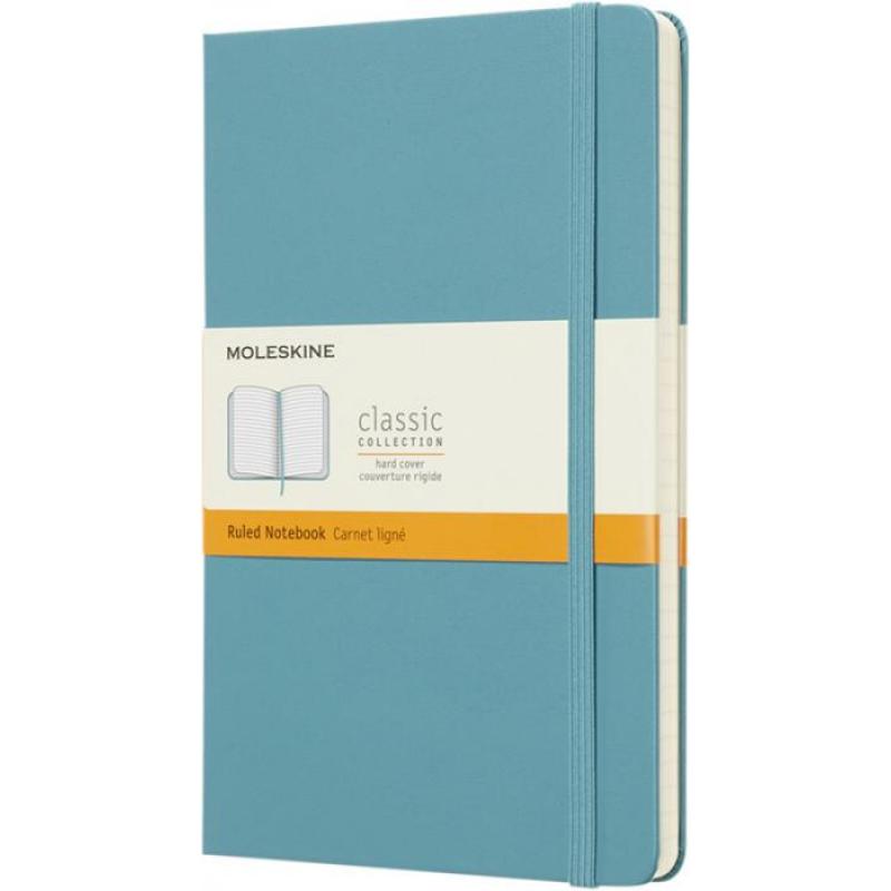 Image of Promotional Moleskine Large Classic Note Book With Hard Cover And Ruled Pages Reef Blue