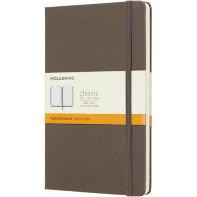 Image of Promotional Moleskine Large Classic Note Book With Hard Cover And Ruled Pages Earth Brown