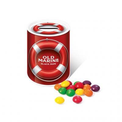 Image of Promotional Money Box Gift Tin Filled With Vegan Skittles Sweets
