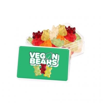 Image of Promotional Vegan Gummy Bears Sweets Presented In A Rectangle Gift Box