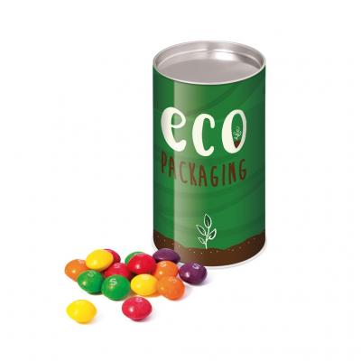 Image of Promotional ECO Snack Tube Filled With Vegan Skittles Sweets