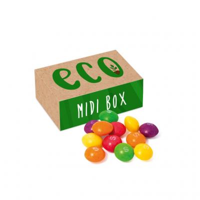 Image of Promotional Eco Medium Gift Box Filled With Vegan Skittles Or Millions Sweets
