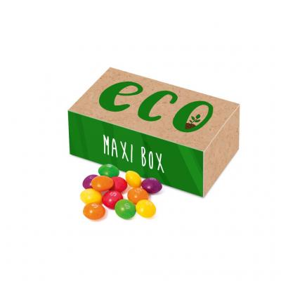 Image of Printed Eco Large Gift Box Filled With Vegan Skittles Or Millions Sweets