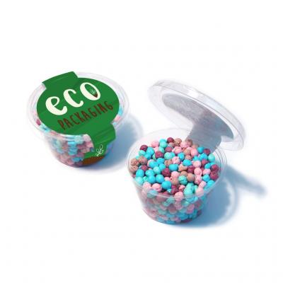 Image of Promotional Millions Vegan Sweets In A Branded Eco Gift Snack Pot