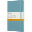 Image of Embossed Moleskine Classic Large Notebook Soft Cover Ruled Pages Reef Blue