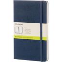 Image of Embossed Moleskine Classic Large Notebook Hard Cover Plain Pages Sapphire Blue