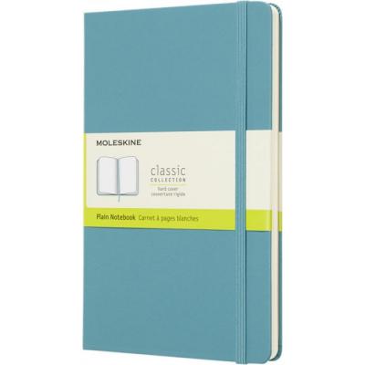 Image of Printed Moleskine Classic Large Notebook Hard Cover Plain Pages Reef Blue