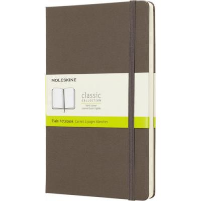 Image of Branded Moleskine Classic Large Notebook Hard Cover Plain Pages Earth Brown