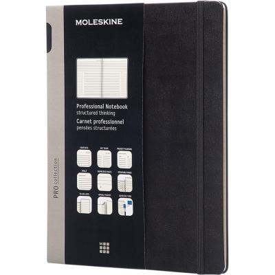 Image of Promotional Moleskine Pro Notebook XL Hard Cover Black