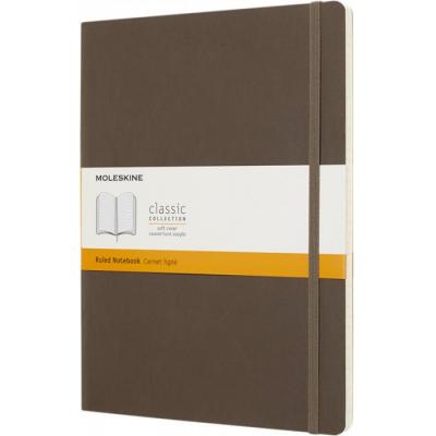 Image of Promotional Moleskine Classic Notebook XL Soft Cover Ruled Paper Earth Brown