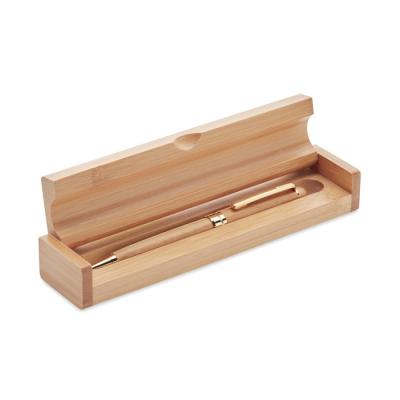 Image of Promotional Bamboo Pen Presented In A Bamboo Gift Box