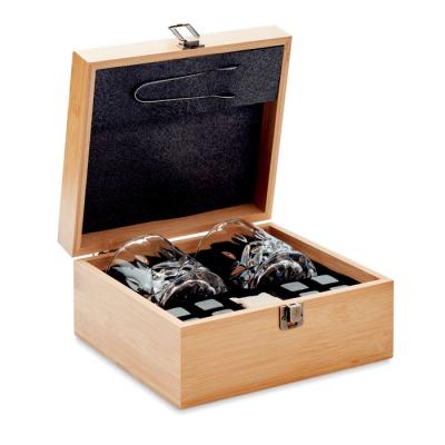 Image of Promotional Whisky Gift Set Presented In A Bamboo Gift Box