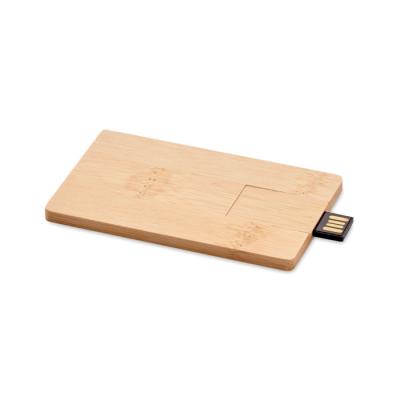 Image of Promotional Bamboo USB Credit Card Size 16GB