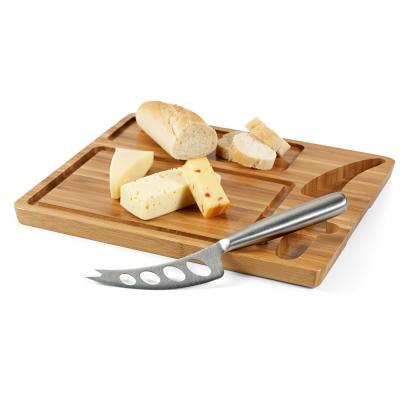 Image of Promotional Bamboo Cheese Board And Cheese Knife Gift Set