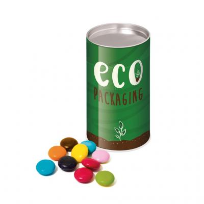 Image of Promotional Chocolate Beanies In Printed ECO Snack Gift Tube