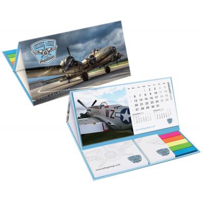 Image of Custom Branded Desk Calendar With Notepad & Sticky Notes