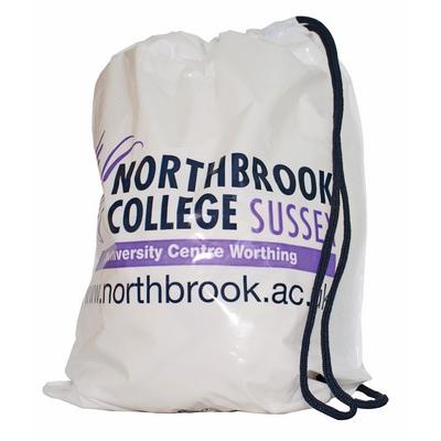 Image of Promotional Bags; Duffle Style Polythene Carrier Bag printed with your brand, design or logo