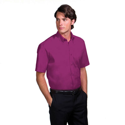 Image of Promotional Men's Short Sleeve Shirt-Men's Corporate Short Sleeve Oxford Style Shirt (Kustom Kit) Available In Ladies Sizes, 11 Other Colours