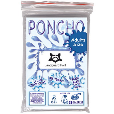 Image of Promotional Poncho Disposable Adult Poncho