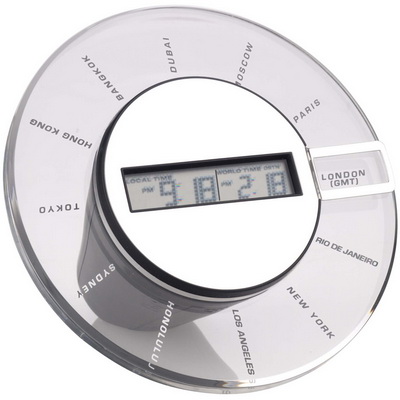 Image of Promotional world time desk clock 