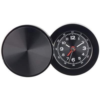 Image of Engraved alarm clock metal compact design