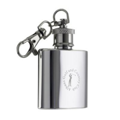 Image of Promotional Hip Flask Keyring Mini Size