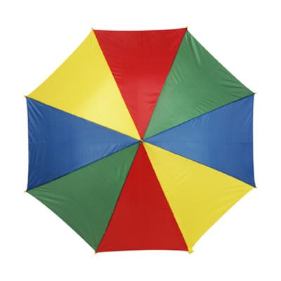 Image of Promotional Automatic Umbrella Bright Multi Coloured Rainbow