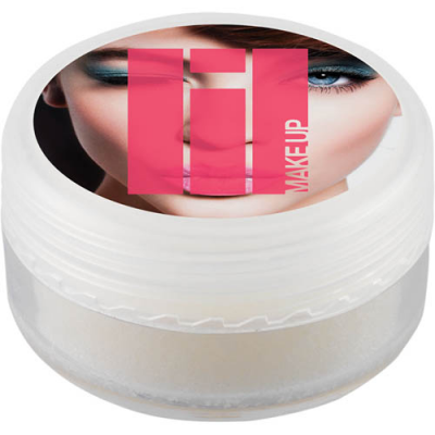 Image of Branded Lip Balm.Promotional Vanilla Scented Lip Balm In Compact Pot.