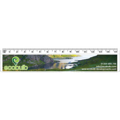 Image of Promotional Printed Ruler 15cm 6 inch 4 colour Screen print or 6 colour Digital Print Express Time