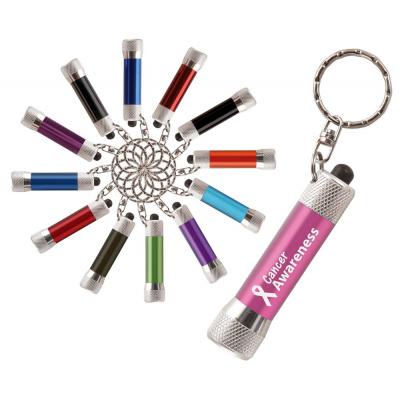 Image of Promotional Torch Keyring With Colourful Barrel