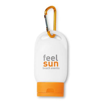 Image of Promotional Sunscreen Lotion with Carabiner - Printed sun lotion bottles
