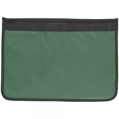 Image of Promotional A4 Document Bag With Zip Closure Green