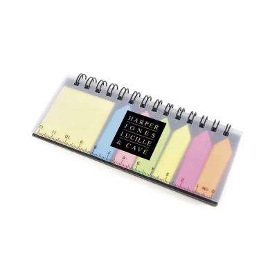 Image of Promotional Wirebound Blackrod - Notepad of sticky notes and tabs
