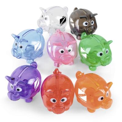 Image of Promotional Piglet Bank - Mini Piggy Bank Amber, Black, , Green, Pink, Purple, Red, Translucent 