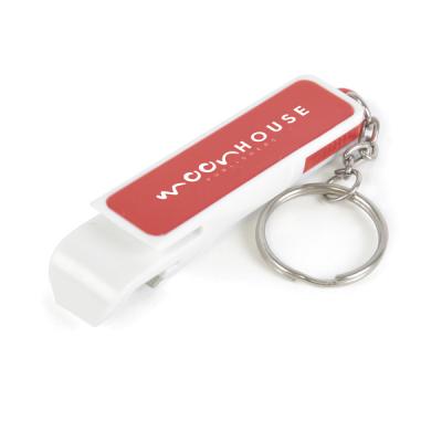 Image of Promotional Keyring Bottle Opener With Integrated Phone Stand