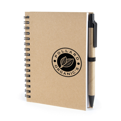 Image of Express Printed Eco A6 Verno Pocket Notebook with Recycled Pen