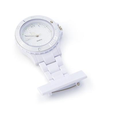 Image of Printed ABS nurse watch with silver and white coloured digits.