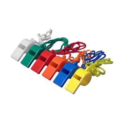 Image of Promotional plastic whistle with neck cord